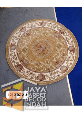 Permadani Kashan Kendra Bulat  ds 1212 DZ 2 J ukuran 160 x 160 cm, 200 x 200 cm 